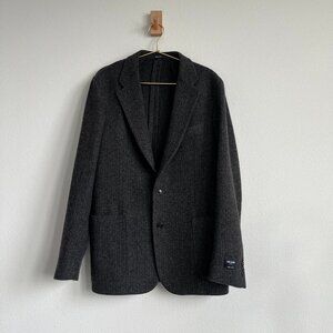 Todd Snyder 100% Italian Wool Charcoal Herringbone Sport Coat 40R